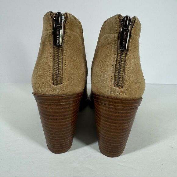 Vince Camuto Women's Gradina Stacked Chunky Heel Bootie Tan Ankle Boots Size 8 - Picture 7 of 12